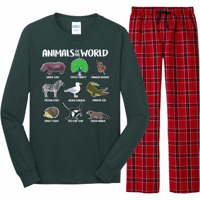 Animals Of The World Long Sleeve Pajama Set