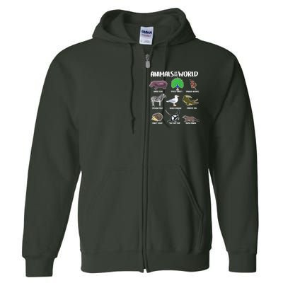 Animals Of The World Full Zip Hoodie