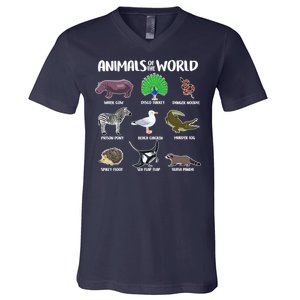 Animals Of The World V-Neck T-Shirt