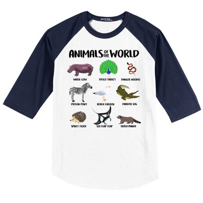 Animals Of The World Baseball Sleeve Shirt