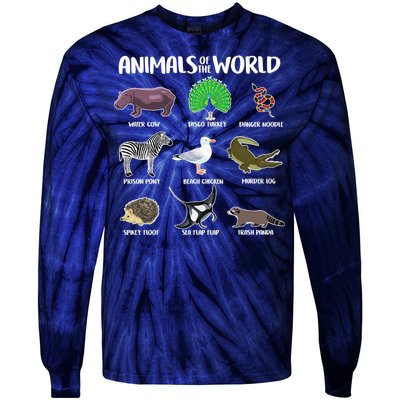 Animals Of The World Tie-Dye Long Sleeve Shirt