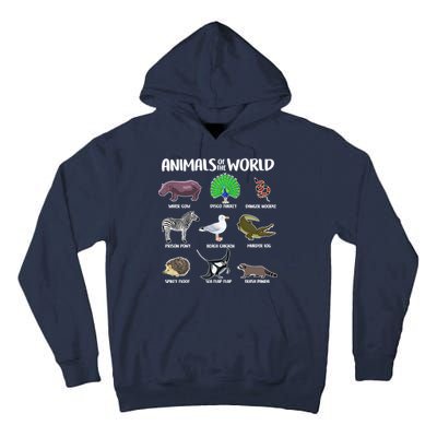 Animals Of The World Tall Hoodie