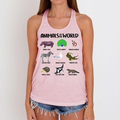 Animals Of The World Women's Knotted Racerback Tank