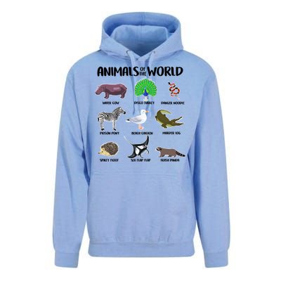 Animals Of The World Unisex Surf Hoodie