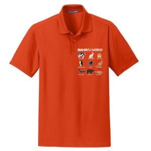 Animals Of The World Funny Names Dry Zone Grid Polo