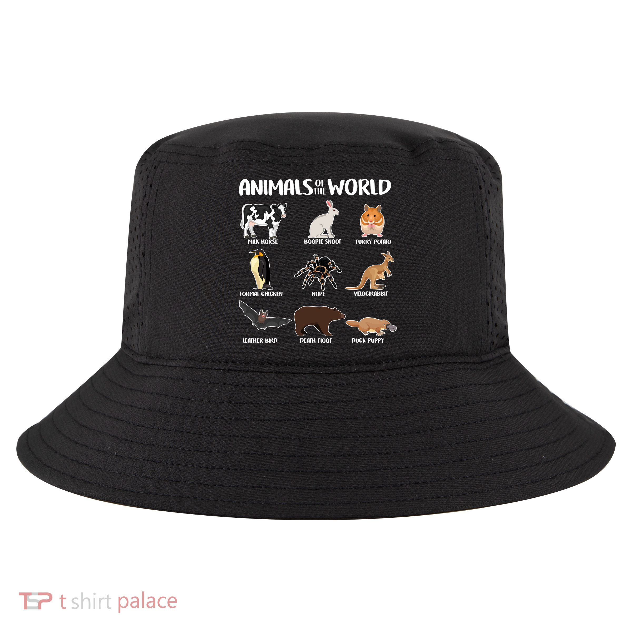 Animals Of The World Funny Names Cool Comfort Performance Bucket Hat