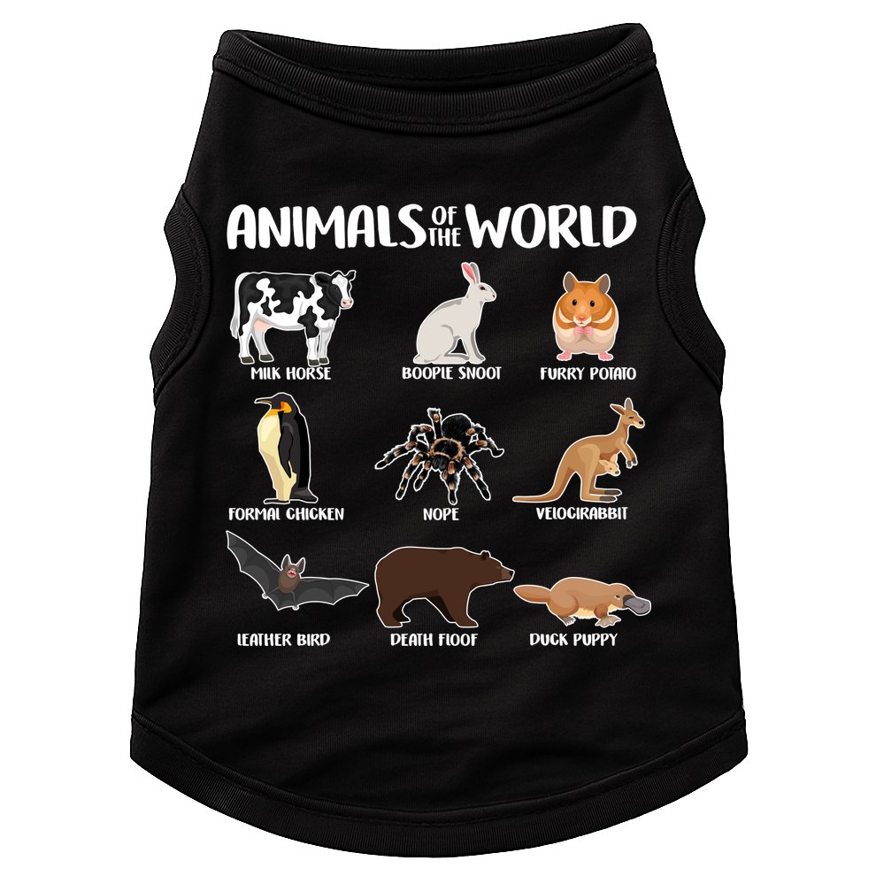 Animals Of The World Funny Names Doggie Tank