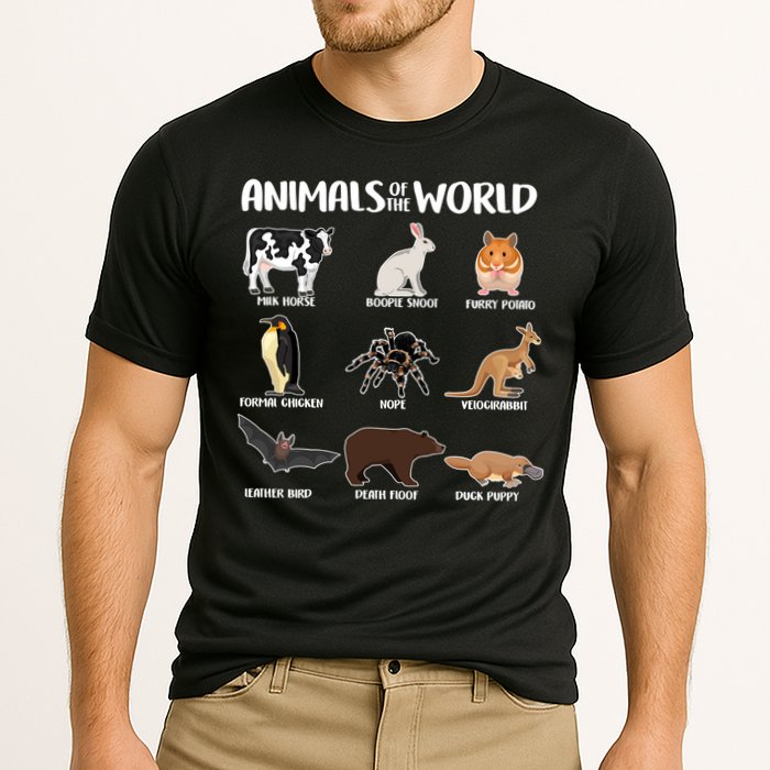 Animals Of The World Funny Names Performance Shirt