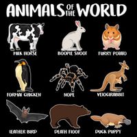 Animals Of The World Funny Names Performance Shirt