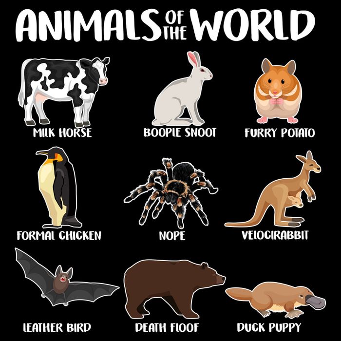 Animals Of The World Funny Names Performance Shirt