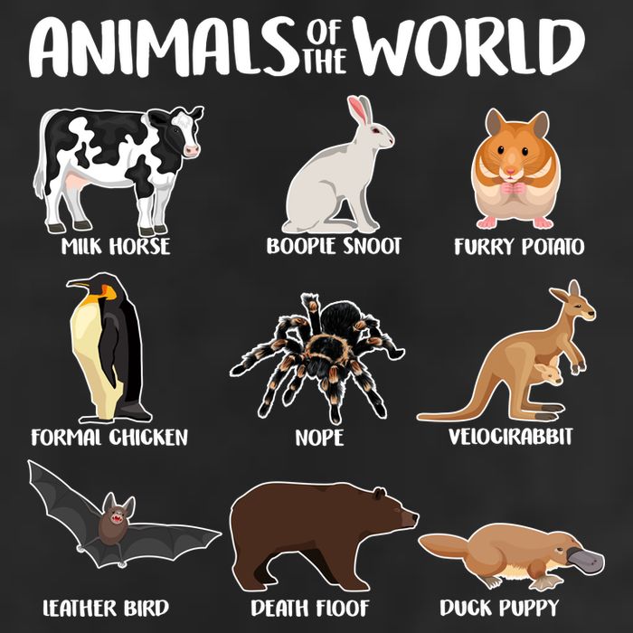 Animals Of The World Funny Names Beanie