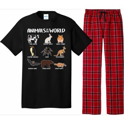 Animals Of The World Funny Names Pajama Set