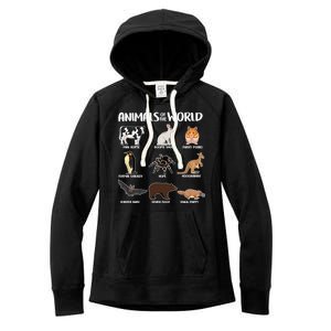 Animals Of The World Funny Names Women's Fleece Hoodie