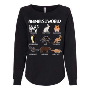 Animals Of The World Funny Names Womens California Wash Sweatshirt