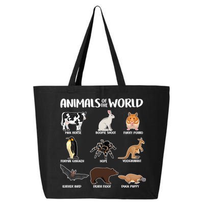 Animals Of The World Funny Names 25L Jumbo Tote
