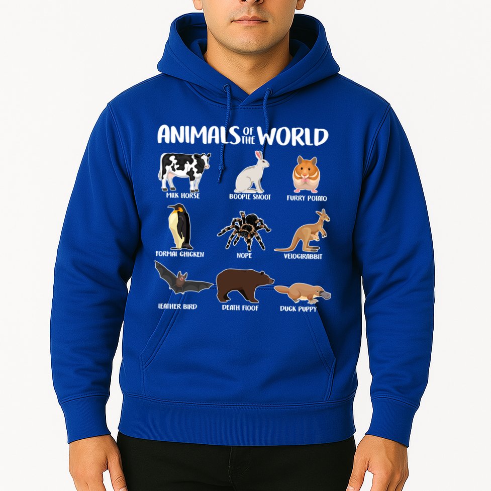 Animals Of The World Funny Names Hoodie