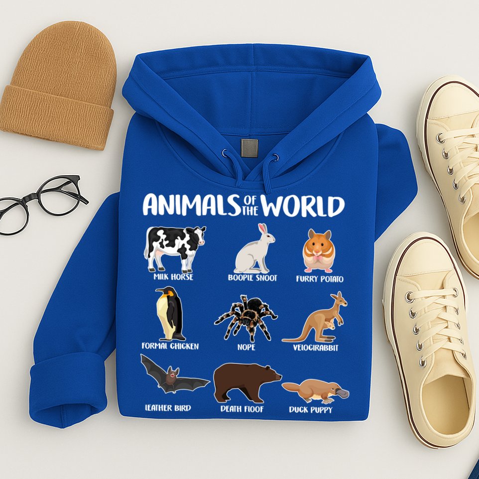 Animals Of The World Funny Names Hoodie