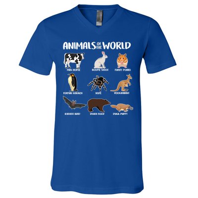 Animals Of The World Funny Names V-Neck T-Shirt