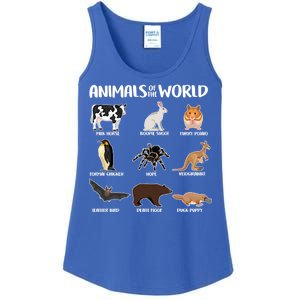 Animals Of The World Funny Names Ladies Essential Tank