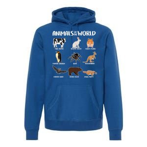 Animals Of The World Funny Names Premium Hoodie