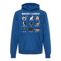 Animals Of The World Funny Names Premium Hoodie