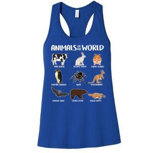 Animals Of The World Funny Names Women's Racerback Tank