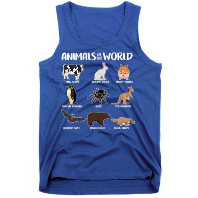 Animals Of The World Funny Names Tank Top