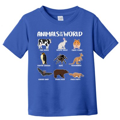 Animals Of The World Funny Names Toddler T-Shirt