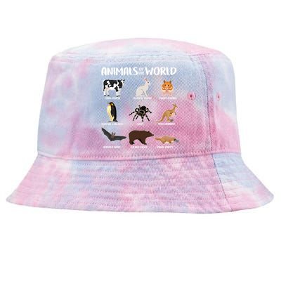 Animals Of The World Funny Names Tie-Dyed Bucket Hat