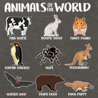 Animals Of The World Funny Names Cotton Canvas Backpack