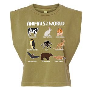 Animals Of The World Funny Names Garment-Dyed Women's Muscle Tee