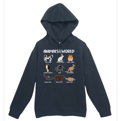 Animals Of The World Funny Names Urban Pullover Hoodie