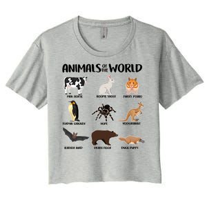 Animals Of The World Funny Names Women's Crop Top Tee