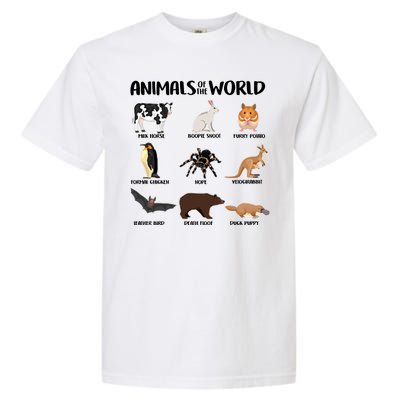 Animals Of The World Funny Names Garment-Dyed Heavyweight T-Shirt