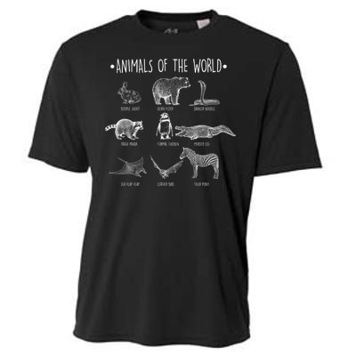 Animals Of the World Funny Wildlife Cooling Performance Crew T-Shirt