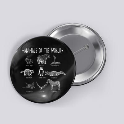 Animals Of the World Funny Wildlife Button