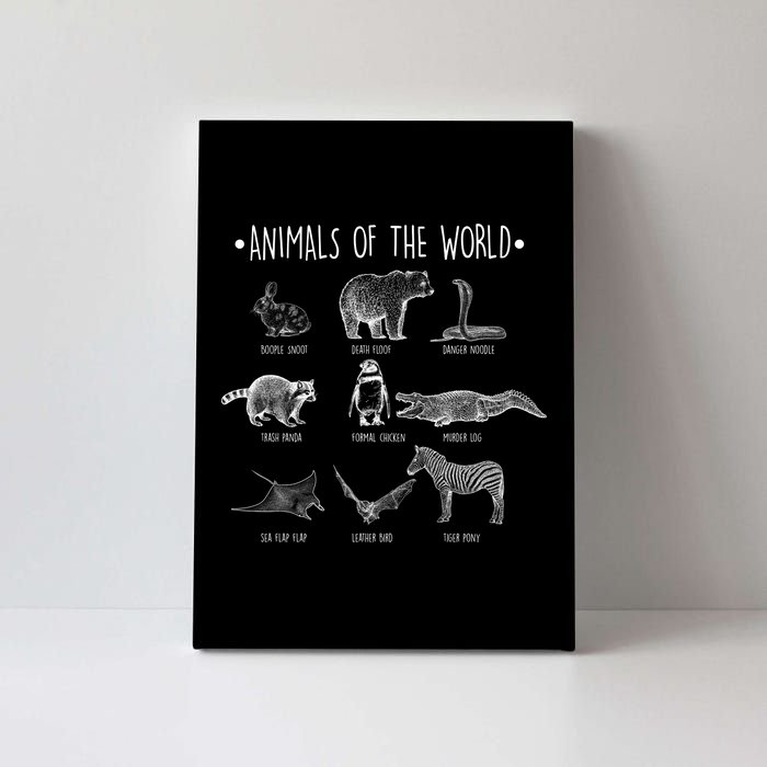 Animals Of the World Funny Wildlife Canvas