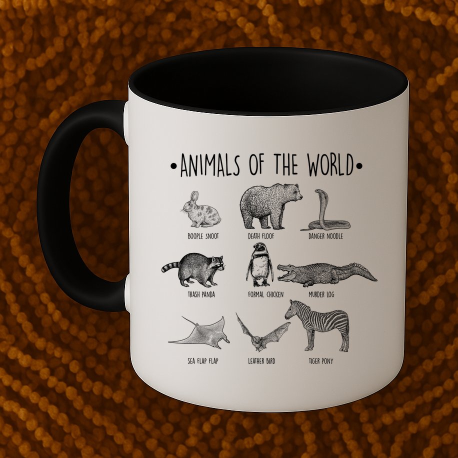 Animals Of the World Funny Wildlife Mug