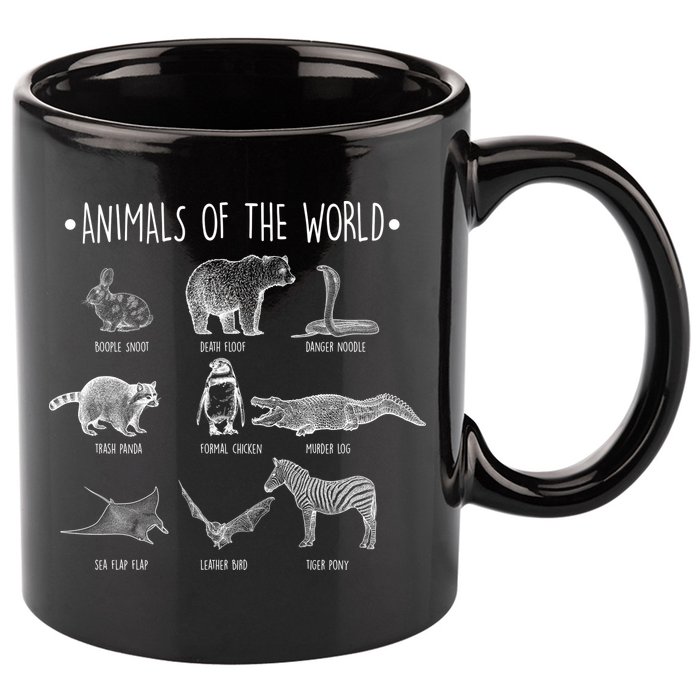 Animals Of the World Funny Wildlife 11oz C Handle Ceramic Mug