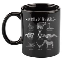 Animals Of the World Funny Wildlife 11oz C Handle Ceramic Mug