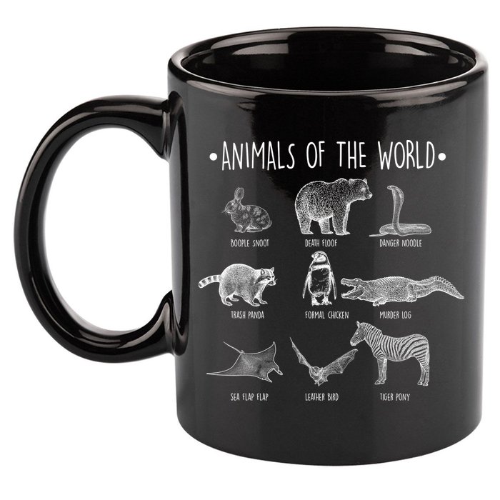 Animals Of the World Funny Wildlife 11oz C Handle Ceramic Mug