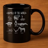 Animals Of the World Funny Wildlife 11oz C Handle Ceramic Mug