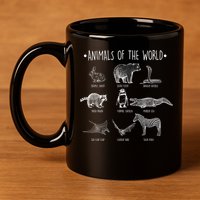 Animals Of the World Funny Wildlife 11oz C Handle Ceramic Mug