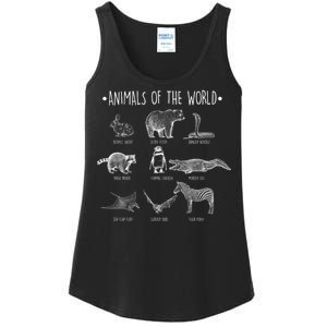 Animals Of the World Funny Wildlife Ladies Essential Tank