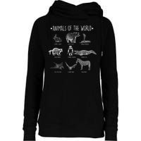 Animals Of the World Funny Wildlife Womens Funnel Neck Pullover Hood