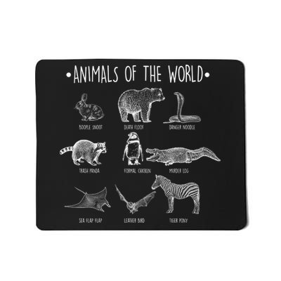 Animals Of the World Funny Wildlife Mousepad