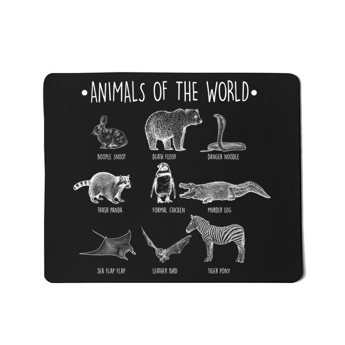 Animals Of the World Funny Wildlife Mousepad