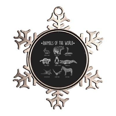 Animals Of the World Funny Wildlife Metallic Star Ornament