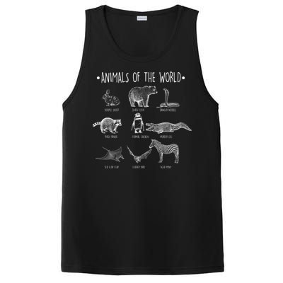 Animals Of the World Funny Wildlife PosiCharge Competitor Tank