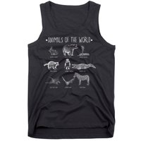 Animals Of the World Funny Wildlife Tank Top